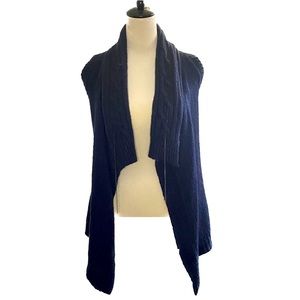 Day Trip Navy Blue Sleeveless Cardigan - Size S